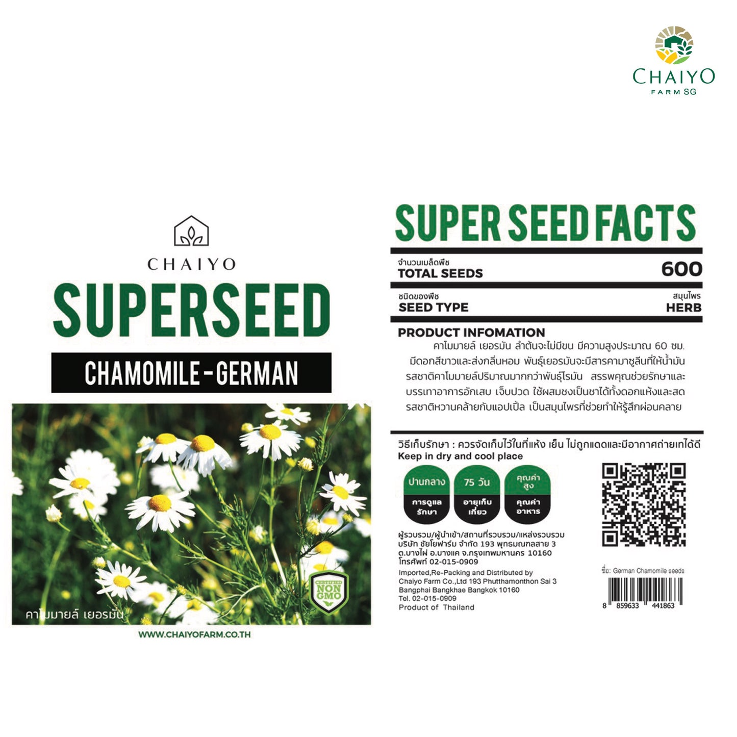 German Chamomile (Matricaria recutita) Herb Seeds, 600 Seeds