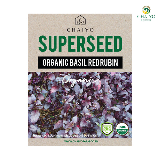 Basil Red Rubin (Organic) herb seed, 60 seeds