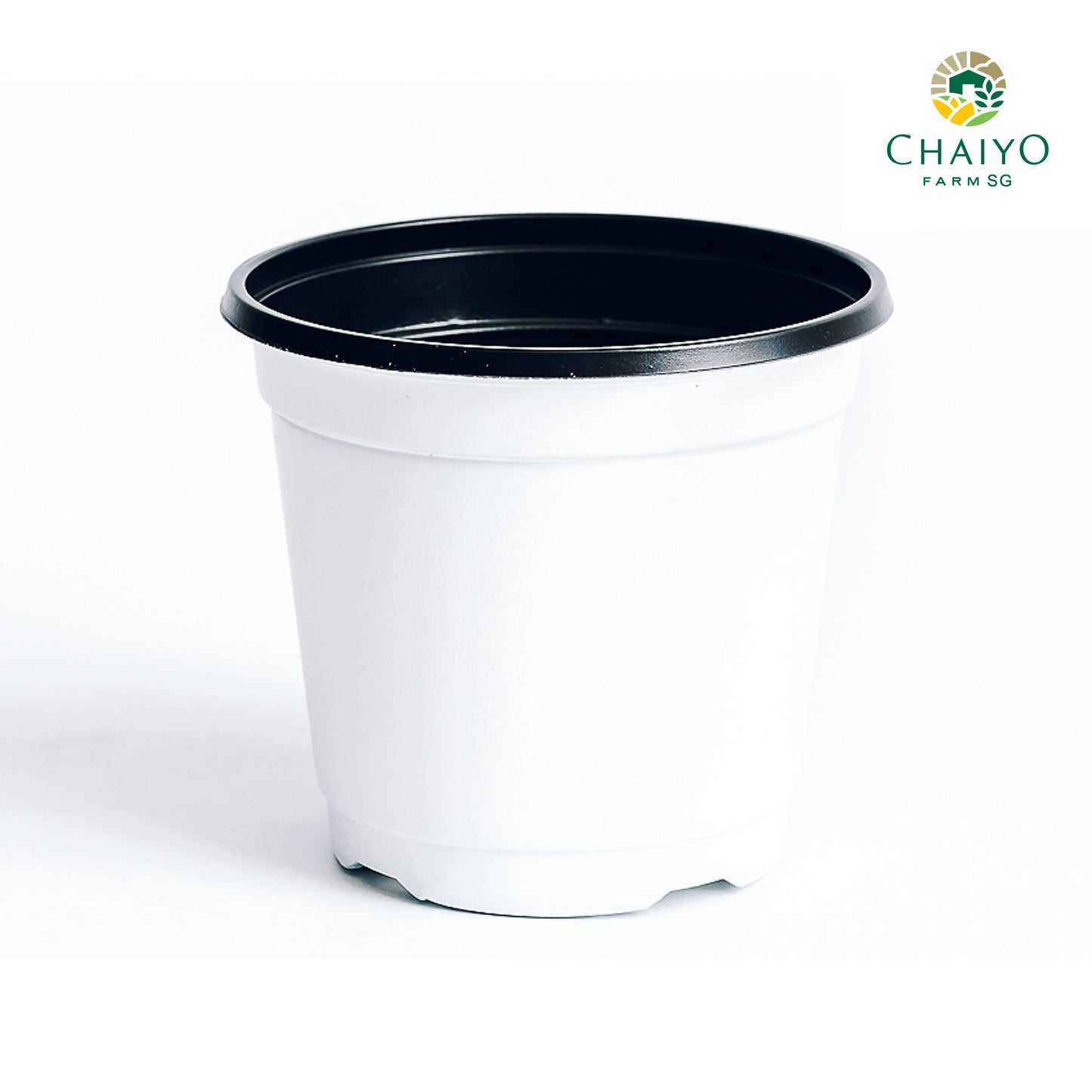 Plastic pot 10 cm 15 pcs/pack (Brown, White)