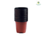 Plastic pot 10 cm 15 pcs/pack (Brown, White)