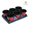 Brown Plastic Pot 15cm – 6 pcs/pack
