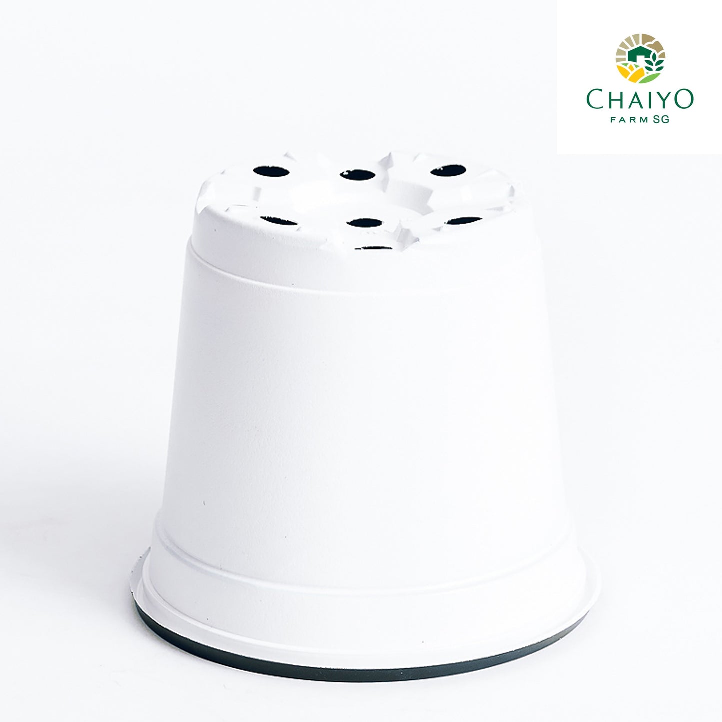 Plastic pot 15 cm 6 pcs/pack (Brown, White)