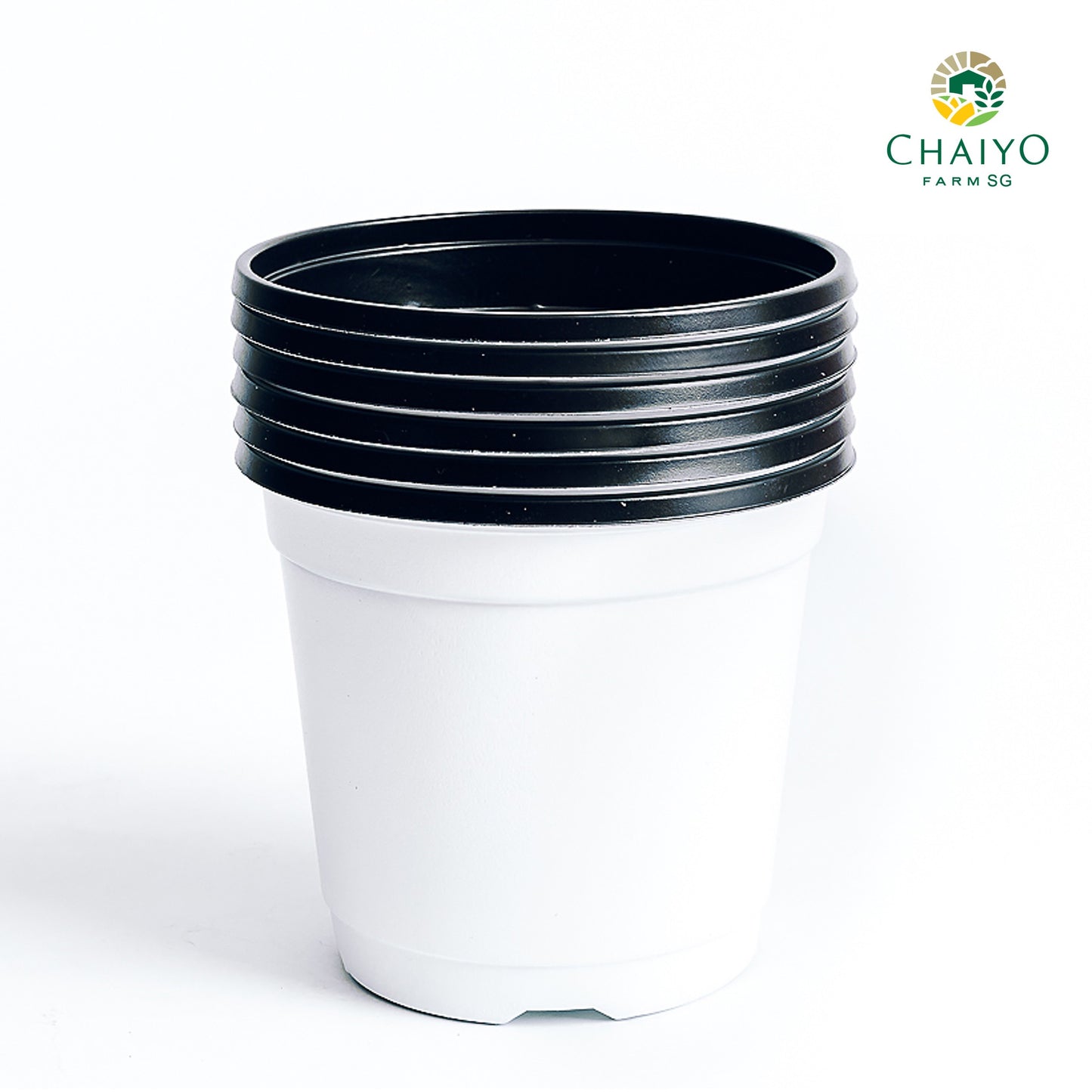 Plastic pot 15 cm 6 pcs/pack (Brown, White)