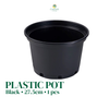 Black Plastic Pot 27.5cm