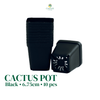 Black Cactus Pot 6.75cm – 10 pcs/pack
