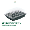 Green Seedling Tray with Cover – 12 Holes